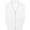 Open Edit Orb Drop Lariat Necklace In Gray
