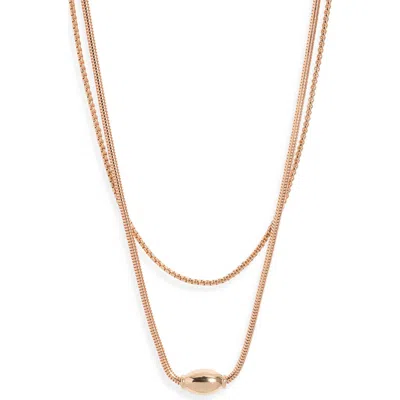 Open Edit Orb Layered Chain Necklace In Gold