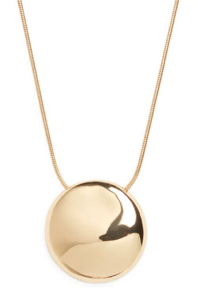 Open Edit Orb Pendant Long Necklace In Gold