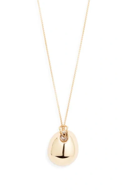 Open Edit Orb Pendant Necklace In Gold