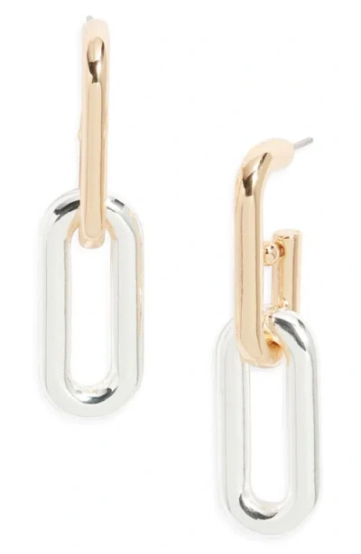Open Edit Oval Link Drop Earrings In Multi