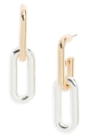 Open Edit Oval Link Drop Earrings In Gold