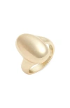 Open Edit Oval Polished Statement Ring In Red