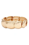 Open Edit Oval Stretch Bracelet In Gold
