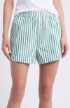 Open Edit Oversize Boyfriend Boxer Shorts In Green