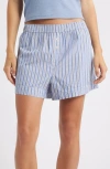 Open Edit Oversize Boyfriend Boxer Shorts In Multi