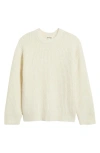 Open Edit Oversize Fuzzy Sweater In White