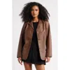 Open Edit Pebble Faux Leather Jacket
