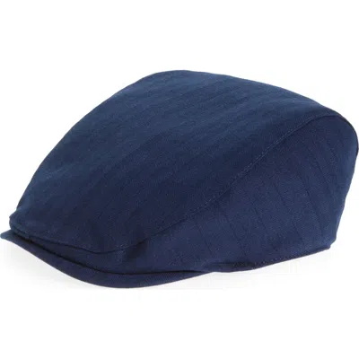 Open Edit Pinstripe Driving Cap In Blue