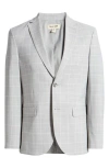 OPEN EDIT PLAID EXTRA TRIM STRETCH WOOL BLEND SPORT COAT