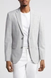 Open Edit Plaid Extra Trim Stretch Wool Blend Sport Coat In Grey Finestra Plaid