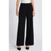 Open Edit Pleated Wide Leg Pants In Black