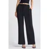 Open Edit Pleated Wide Leg Pants In Black