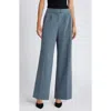 Open Edit Pleated Wide Leg Pants In Blue Weather