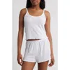 Open Edit Pointelle Knit Short Pajamas In White