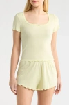Open Edit Pointelle Knit Short Pajamas In Multi