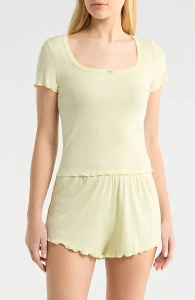 Open Edit Pointelle Knit Short Pajamas In Multi