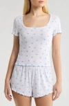 Open Edit Pointelle Knit Short Pajamas In Multi