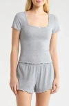 Open Edit Pointelle Knit Short Pajamas In Multi