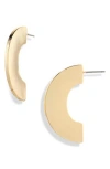 Open Edit Polished Half Hoop Earrings