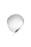 Open Edit Polished Medallion Ring In Silver