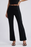 Open Edit Ponte Flare Pants In Black