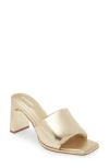 Open Edit Preslee Slide Sandal In Gold Metallic