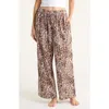 Open Edit Print Flannel Boxer Pajama Pants In Brown
