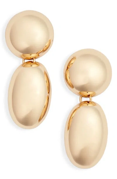 Open Edit Puffy Orb Drop Earrings In Gold