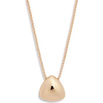 Open Edit Puffy Triangle Pendant Necklace In Gold