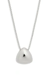 Open Edit Puffy Triangle Pendant Necklace In Metallic
