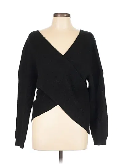 Pre-owned Open Edit Pullover Sweater In Black