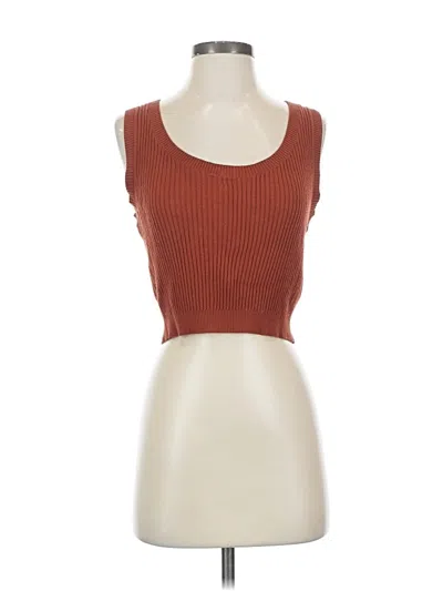 Pre-owned Open Edit Pullover Sweater In Brown