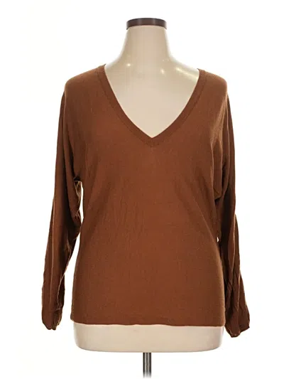 Pre-owned Open Edit Pullover Sweater In Brown