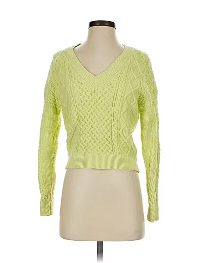 Pre-owned Open Edit Pullover Sweater In Green