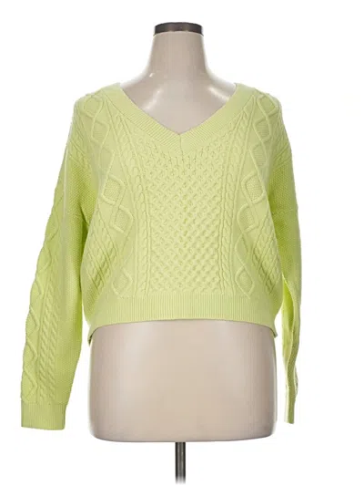 Pre-owned Open Edit Pullover Sweater In Green