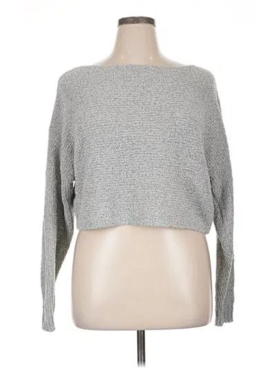 Pre-owned Open Edit Pullover Sweater In Silver