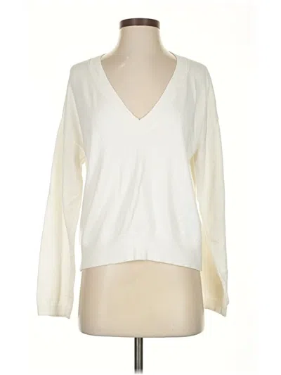 Pre-owned Open Edit Pullover Sweater In White