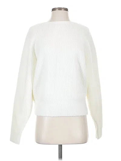 Pre-owned Open Edit Pullover Sweater In White