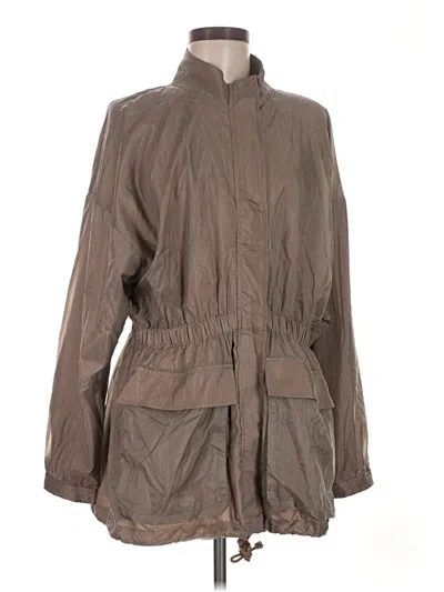 Pre-owned Open Edit Raincoat In Brown