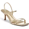 Open Edit Rania Square Toe Sandal In Gold
