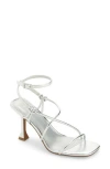 Open Edit Reggie Sandal In Silver Metallic