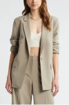 Open Edit Relaxed Fit Blazer In Grey Chia