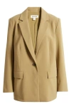 Open Edit Relaxed Fit Blazer In Olive Brine