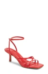 Open Edit Remington Ankle Strap Sandal In Red Rapture
