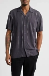 Open Edit Resort Lines Texture Camp Shirt