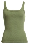 Open Edit Rib Camisole In Green