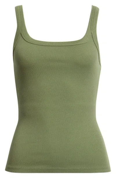 Open Edit Rib Camisole In Green