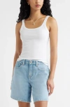 Open Edit Rib Camisole In White