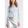 Open Edit Rib Cardigan In Blue Air